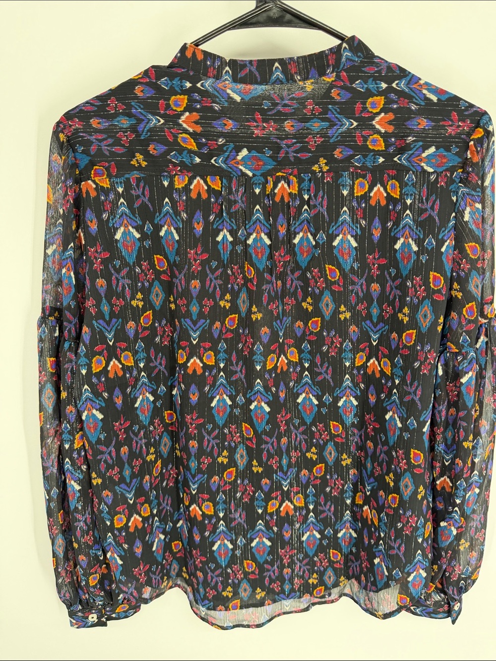 Untuckit Women’s Georgette Bishop Sleeve Button Front LORELEI Blouse NWT Size 10 - Picture 7 of 13